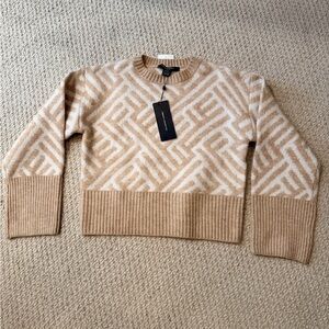 French Connection Beige and Cream Sweater